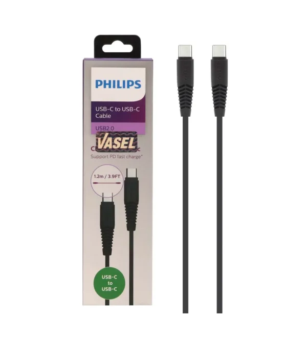 کابل USB-C به USB-C فیلیپس مدل DLC5531CB