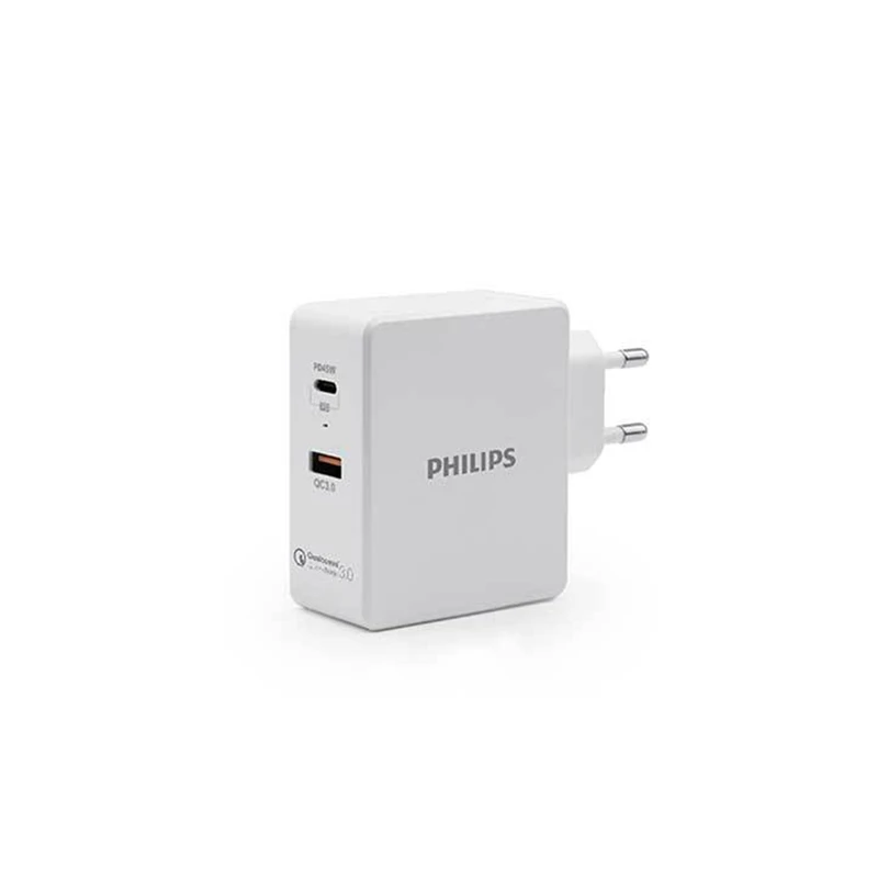 شارژر دیواری فیلیپس مدل DLP2509 PD45W + QC3.0 (PHILIPS Wall Charger DLP2509 PD45W+QC3.0)