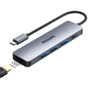 هاب و تبدیل 4K USB-C فیلیپس پنج کاره SWR1607R/93