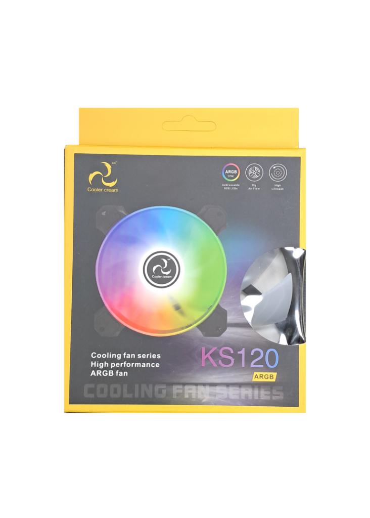 فن کیس ۱۲*۱۲ Cooler cream KS120 RGB