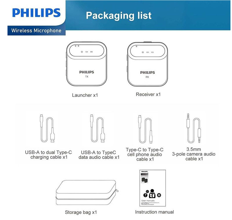 میکروفون بی سیم فیلیپس مدل DLM3538C